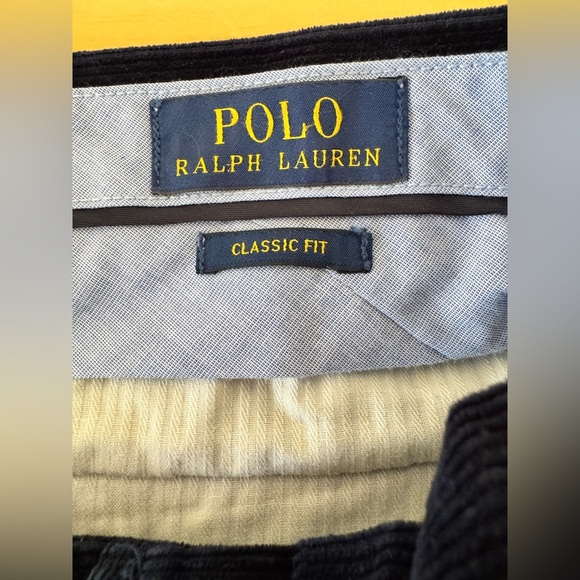 Men’s Polo Ralph Lauren Preppy Classic Fit Corduroy Indigo Blue Relaxed Pants - Picture 5 of 7